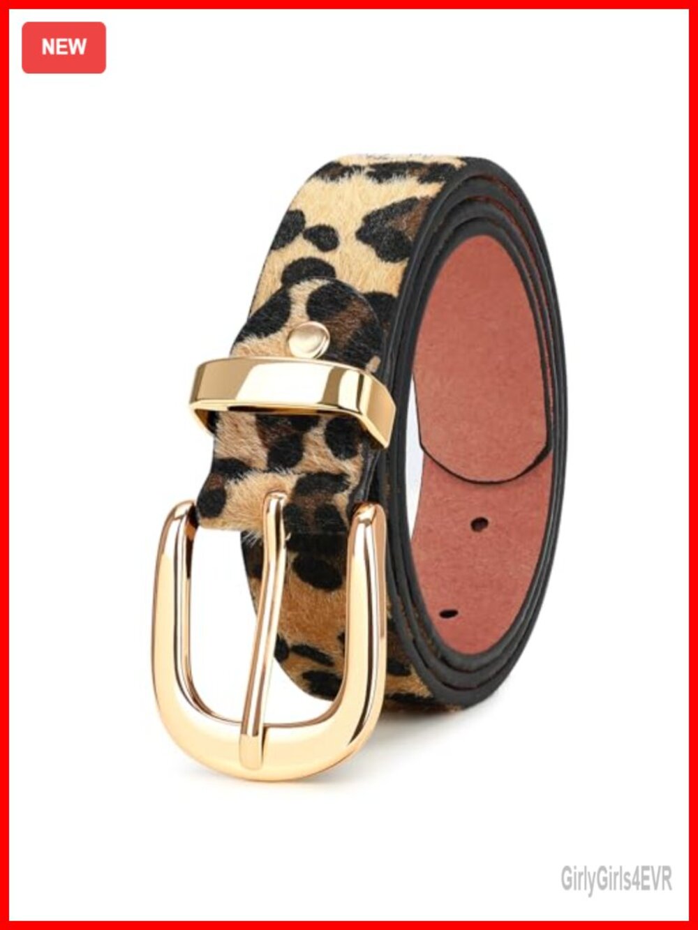 Faux Leather Belt Adjustable Waist Brass Buckle Jean Dress Pant
